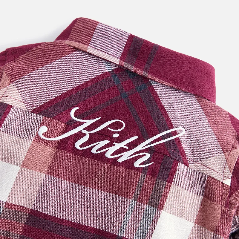 Kith Kids Baby Plaid Long Sleeves Shirt Onesie - Rogue