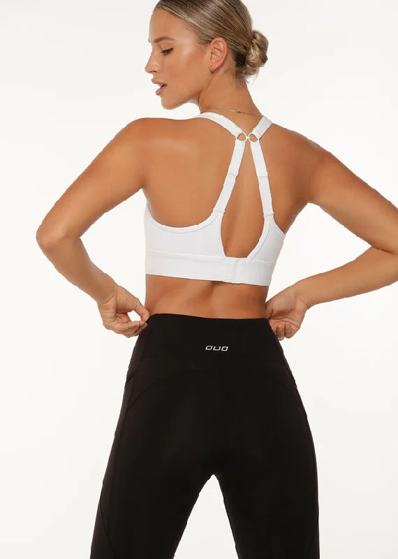 Compress & Compact Sports Bra - White