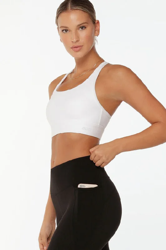 Compress & Compact Sports Bra - White