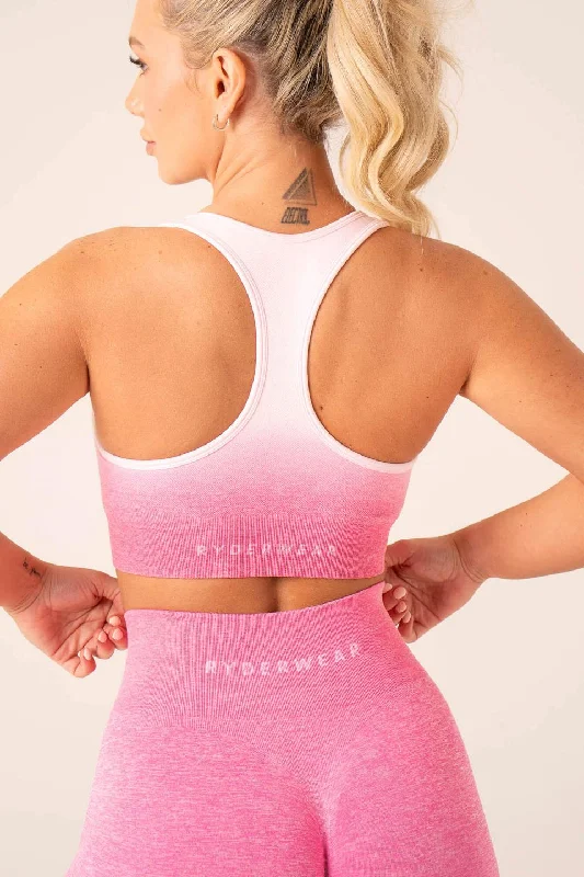 Ombre Seamless Sports Bra Musk | Pink Ombre