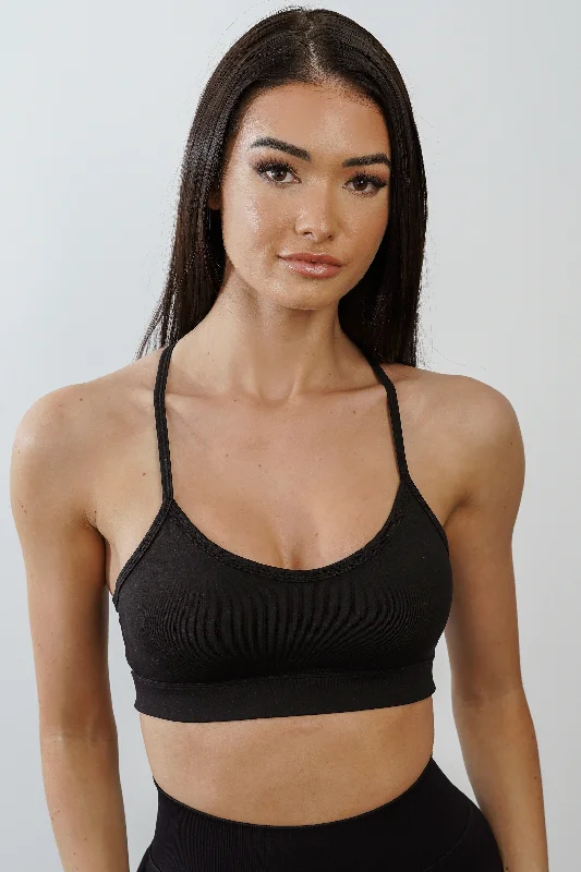 SWIFT V-CUT BRA - Black